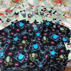 selling both Disney scrub tops together